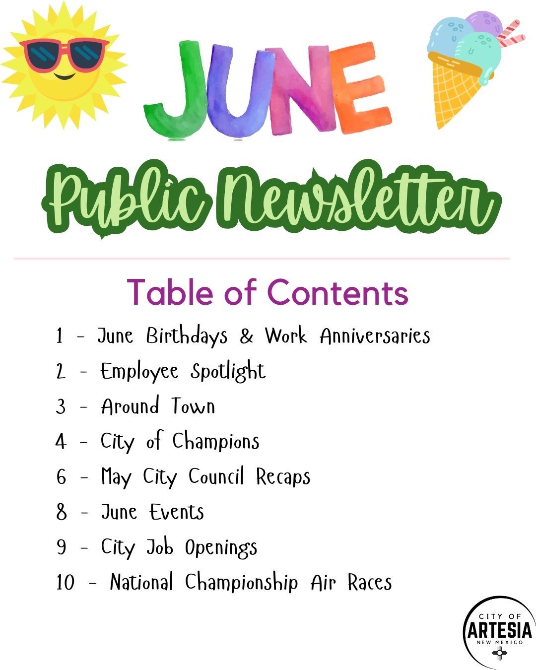 June Public Newsletter