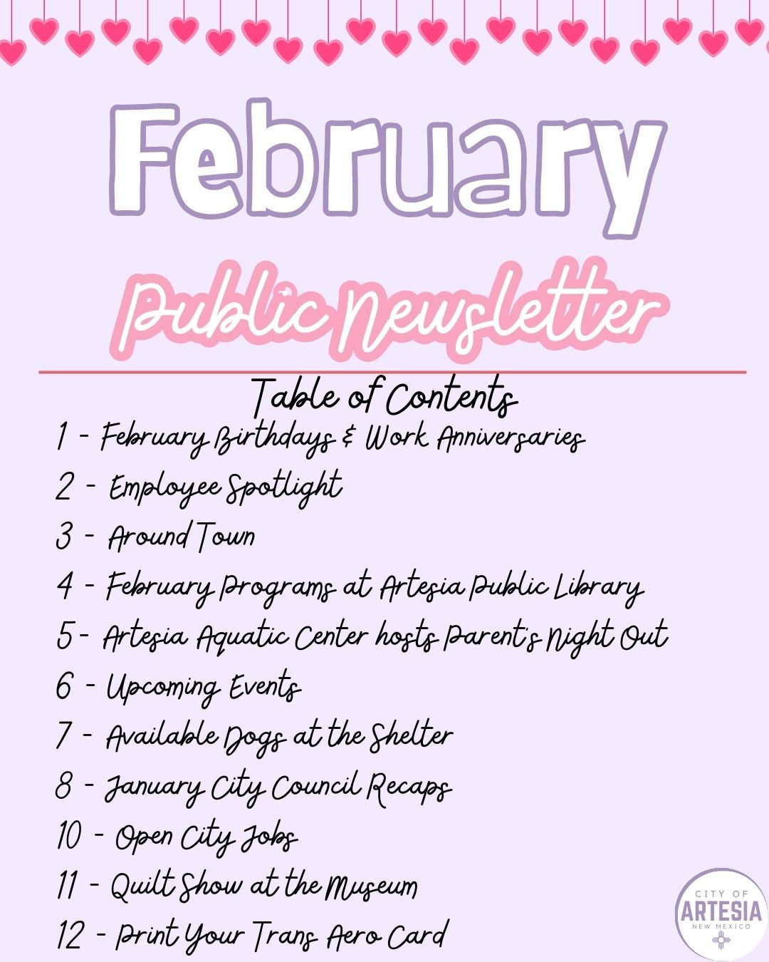 Public February Newsletter