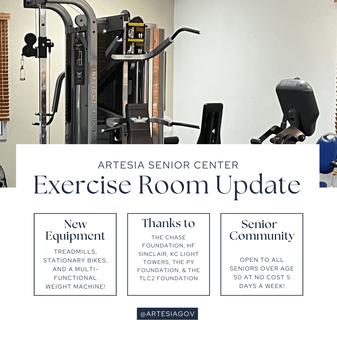 Image showing exercise equipment with thanks to donors