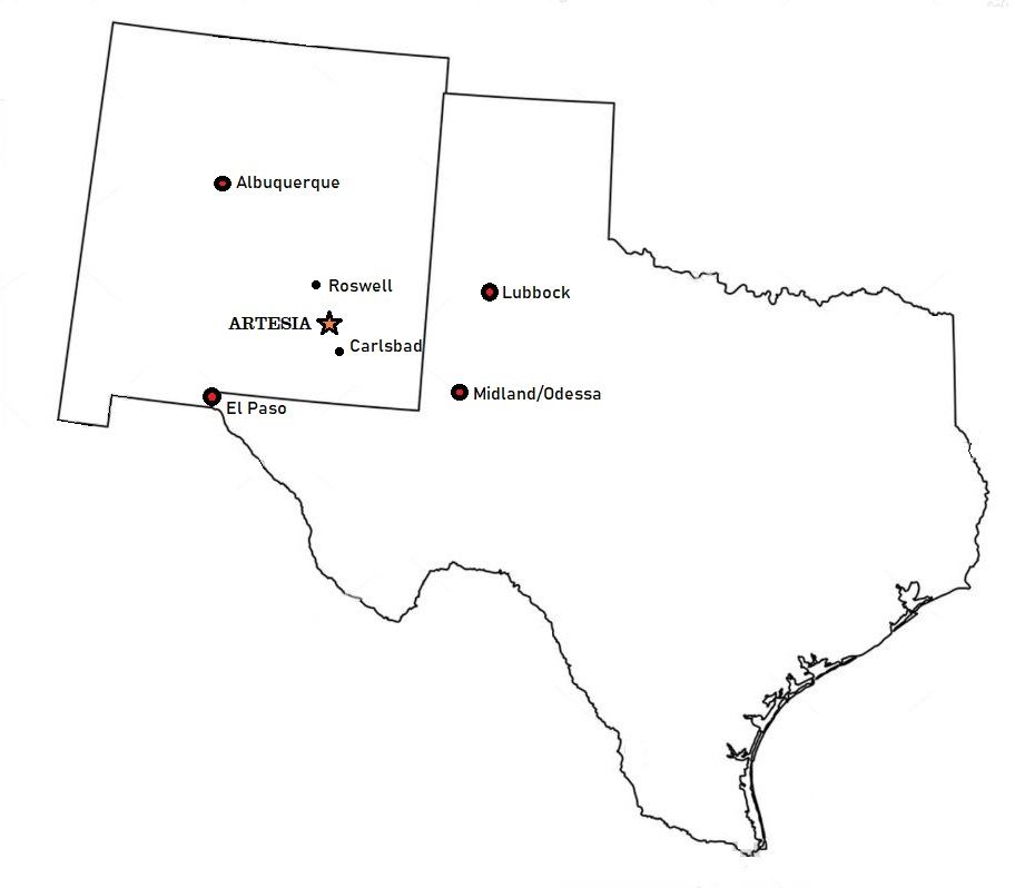 New Mexico Texas Map