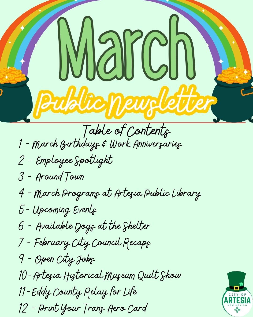 Public March Newsletter